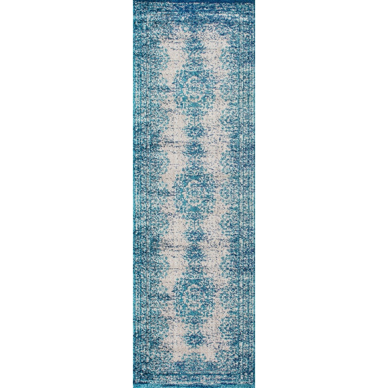 Speckled Medallion Rug | Blue