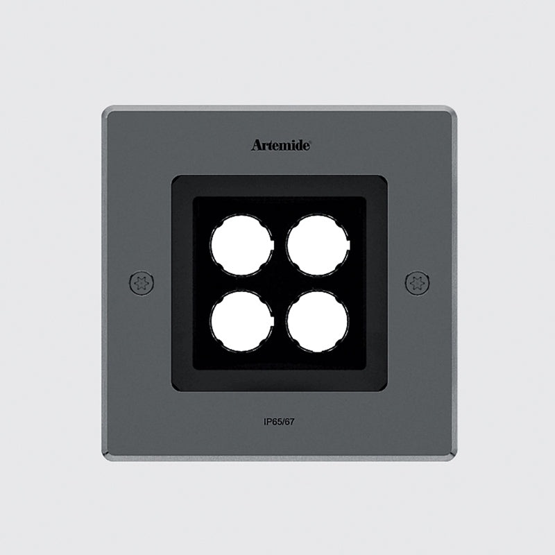 Artemide Ego 150 Square LED Recessed Outdoor Ceiling Downlight