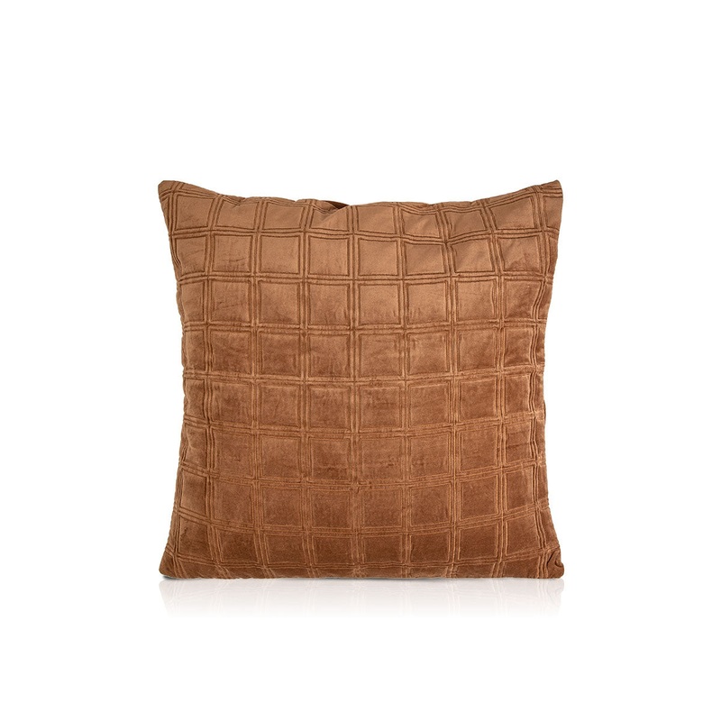 Meridian Cushion Cognac Square