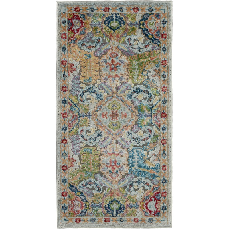 Nourison Ankara Global 2′ x 4′ Grey/Multicolor Bohemian Indoor Rug