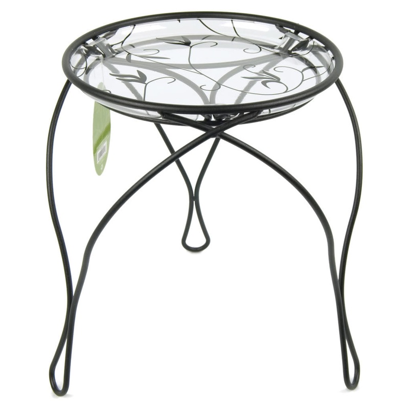 Plastec The Elegance Plant Stand, Black, 13″