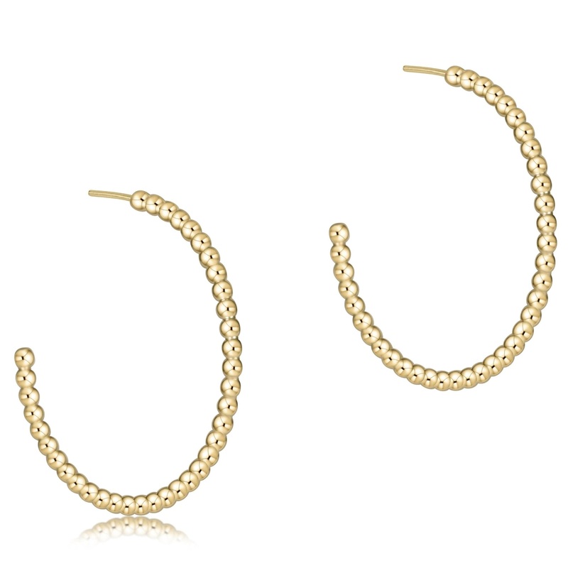 ENewton | 1.25″ Beaded Classic Post Hoop
