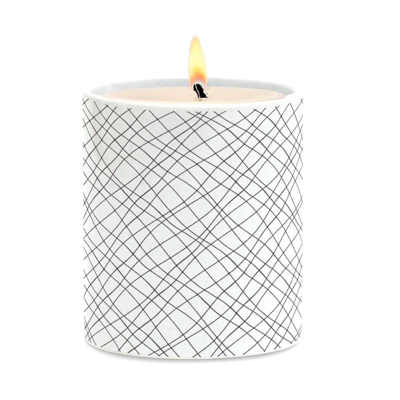 SUBLIMART: Line Art – Porcelain Soy Wax Candle (Design #LIN15)