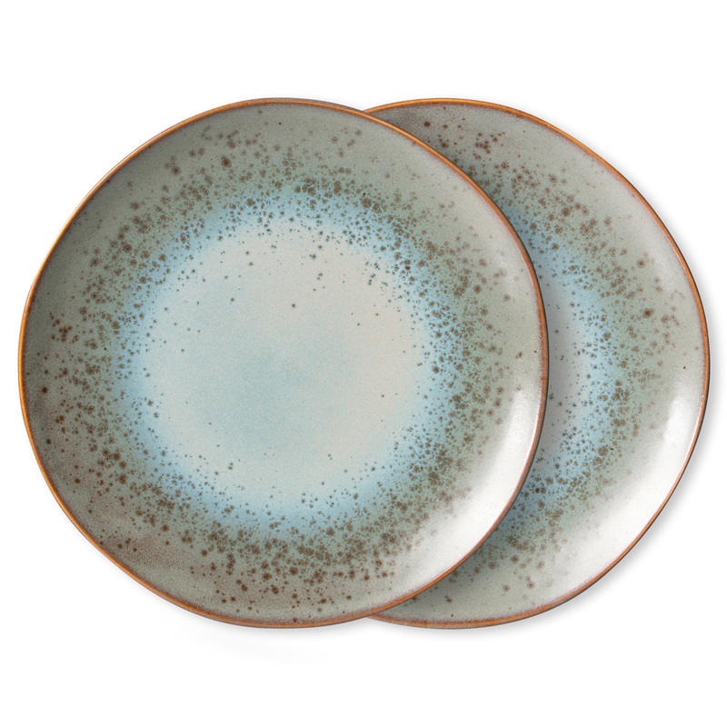 70s ceramics Dinner Plates Mineral (Set of 2)
