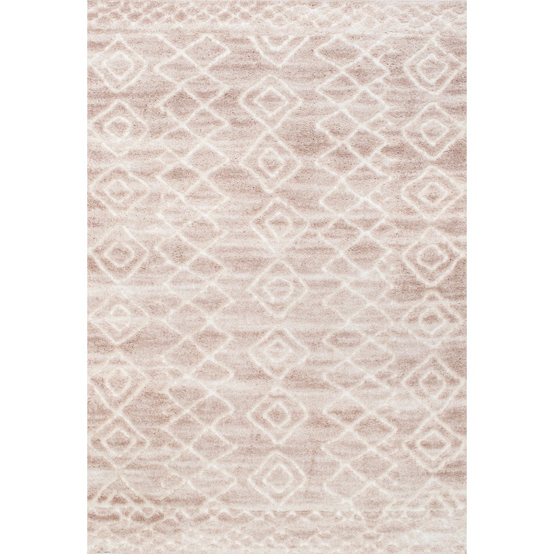 Carved Moroccan Diamonds Rug | Light Beige