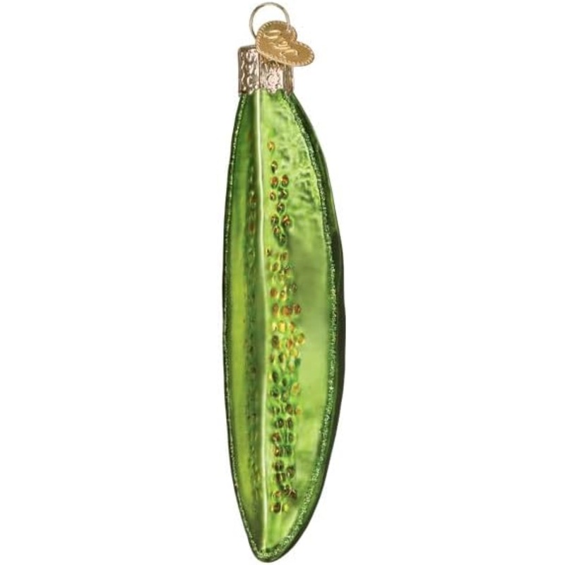 Old World Christmas Blown Glass Ornament for Christmas Tree, Pickle Spear (with OWC Gift Box)