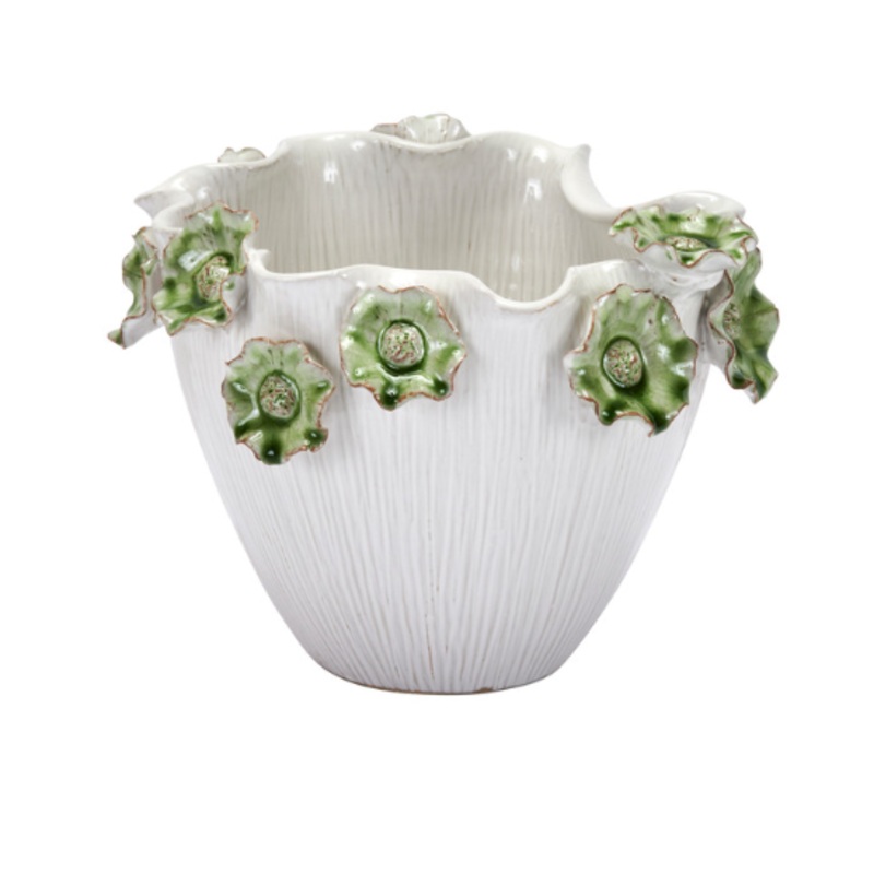 Green Lily Flower Design Vase
