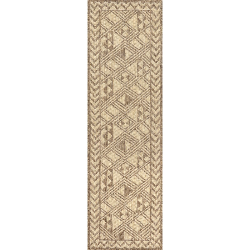 Kelly Transitional Indoor/Outdoor Rug | Brown