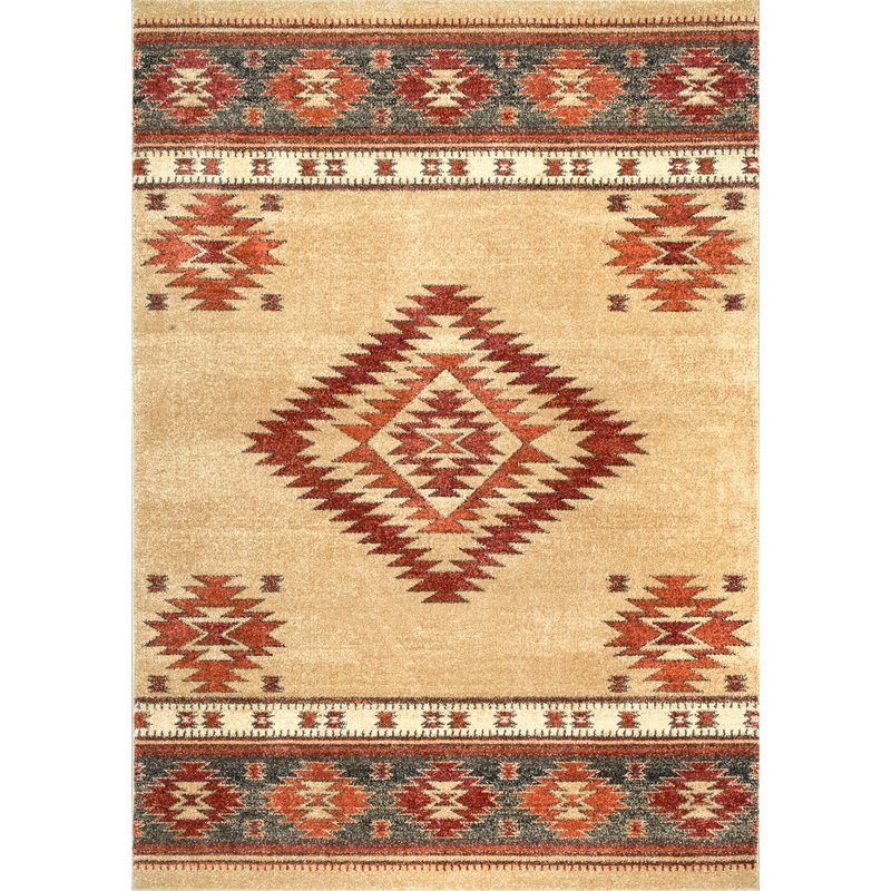 Southwestern Diamond Rug | Beige