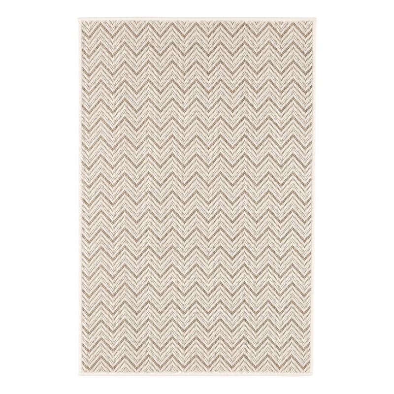 Happy Chevron Woven Indoor/Outdoor Custom Rug | Pebble