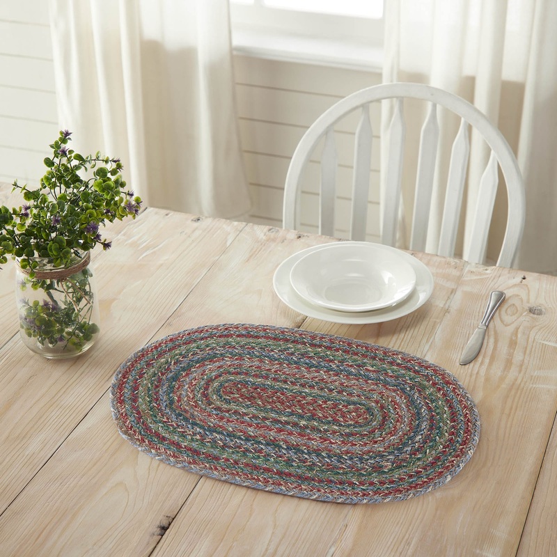Multi Jute Oval Placemat 13×19
