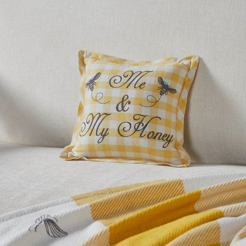 Buzzy Bees Me & My Honey Pillow 9×9