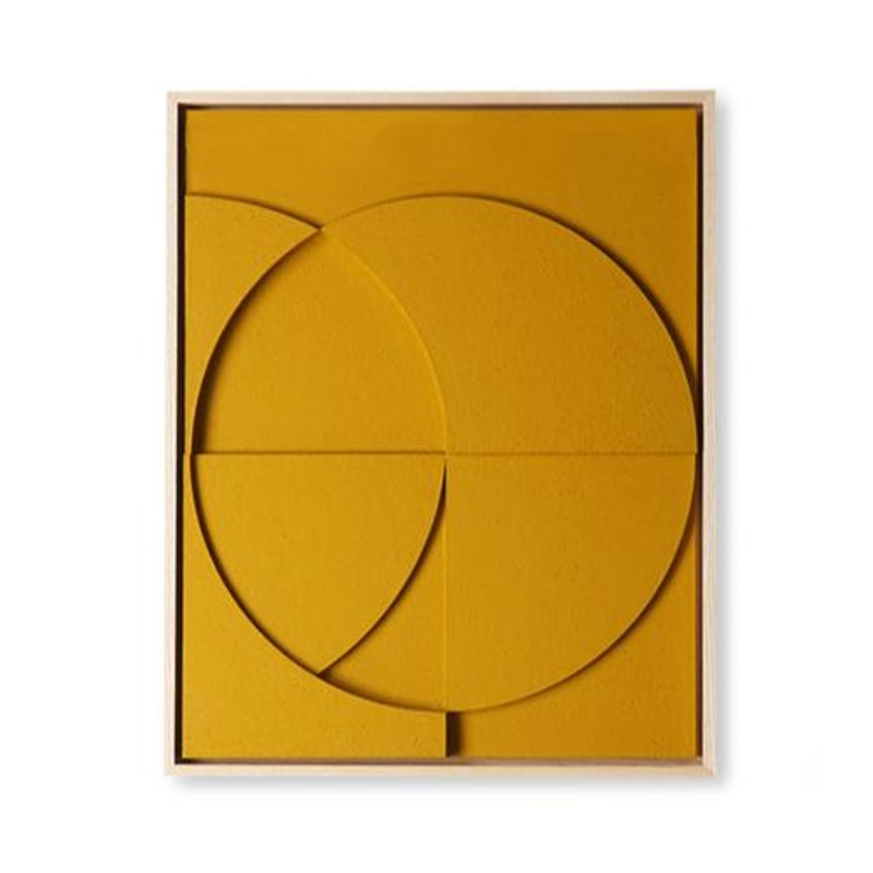 Framed Relief Art Panel Ochre C Small