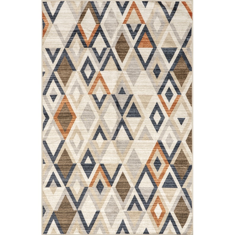 Jeanette Washable Tiled Rug | Ivory
