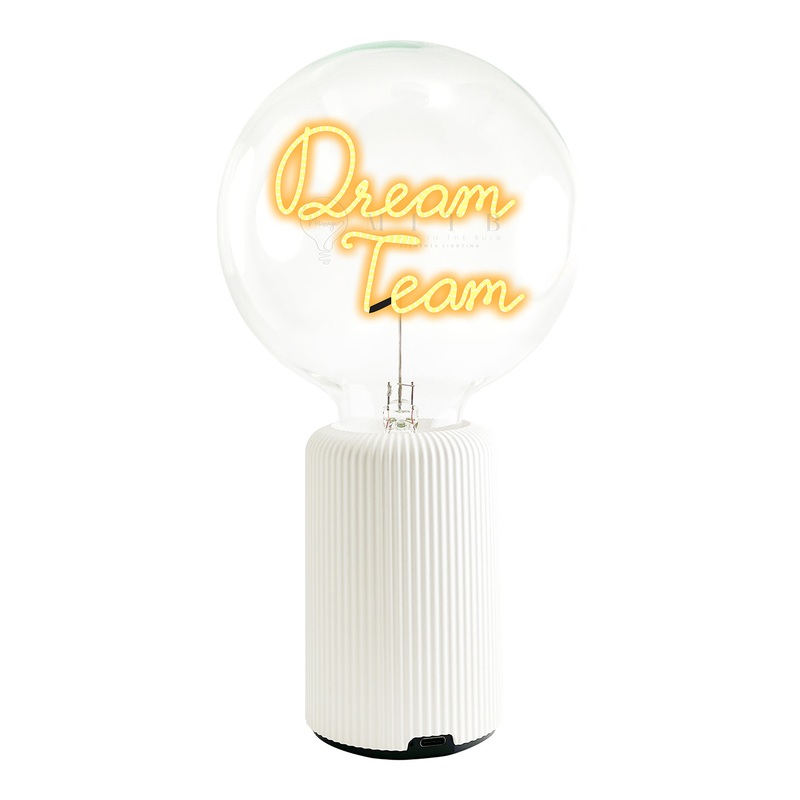 MITB Bulb DREAM TEAM Amber with Base Table Lamp PORTABLE Pop Nomad