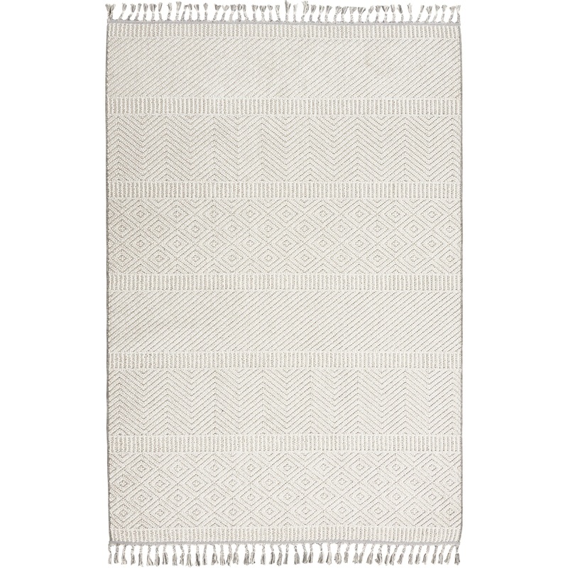Nourison Paxton 5’3″ x 7’11” Grey/Ivory Modern Indoor Rug