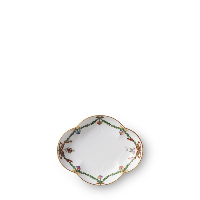 Star Fluted Christmas Small Dish, 7″