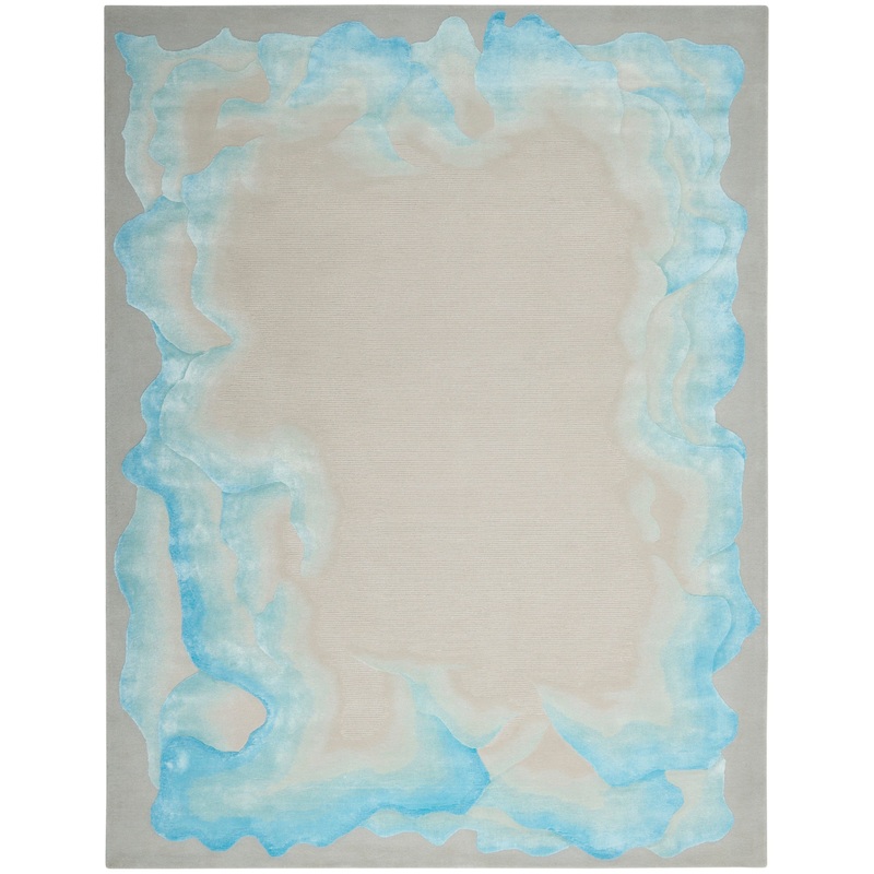 Nourison Prismatic 9’9″ x 13’9″ Sea Mist Blue Modern Indoor Rug