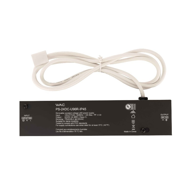 WAC PS-24DC-U96R-IP45 96W 120-277VAC 24VDC Outdoor IP45 Remote Power Supply