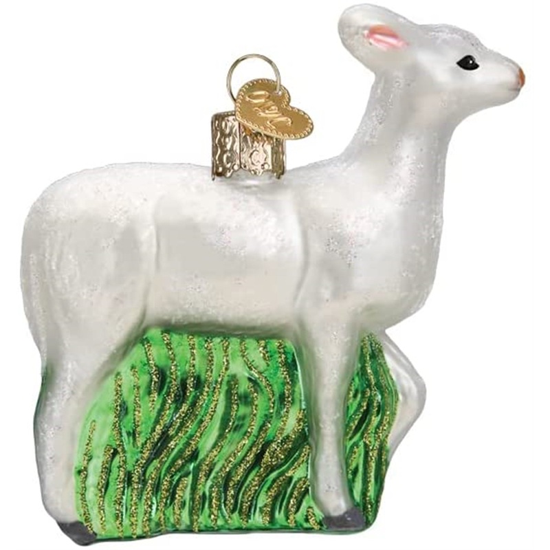 Old World Christmas Blown Glass Ornament for Christmas Tree, Seneca White Deer