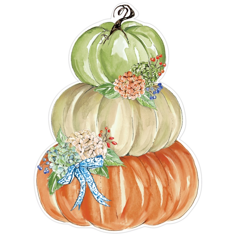 Orange & Green Pumpkin Stack Paper Placemats