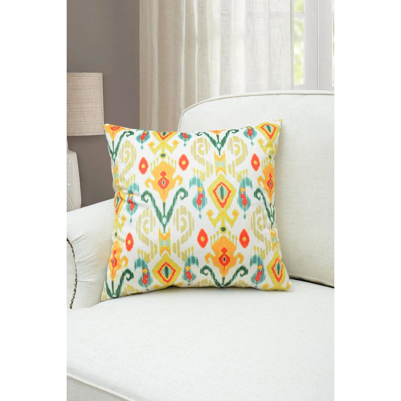 Yellow Ikat Motif Pillow