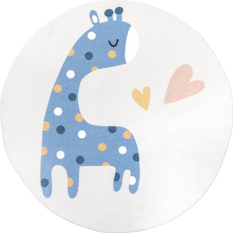 Ericha Giraffe Kids Washable Rug | Multicolor
