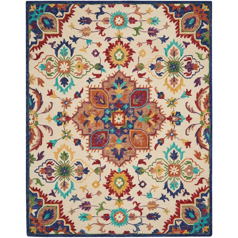 Nourison Home Bahari BAH01 Bohemian Floral Indoor Area Rug