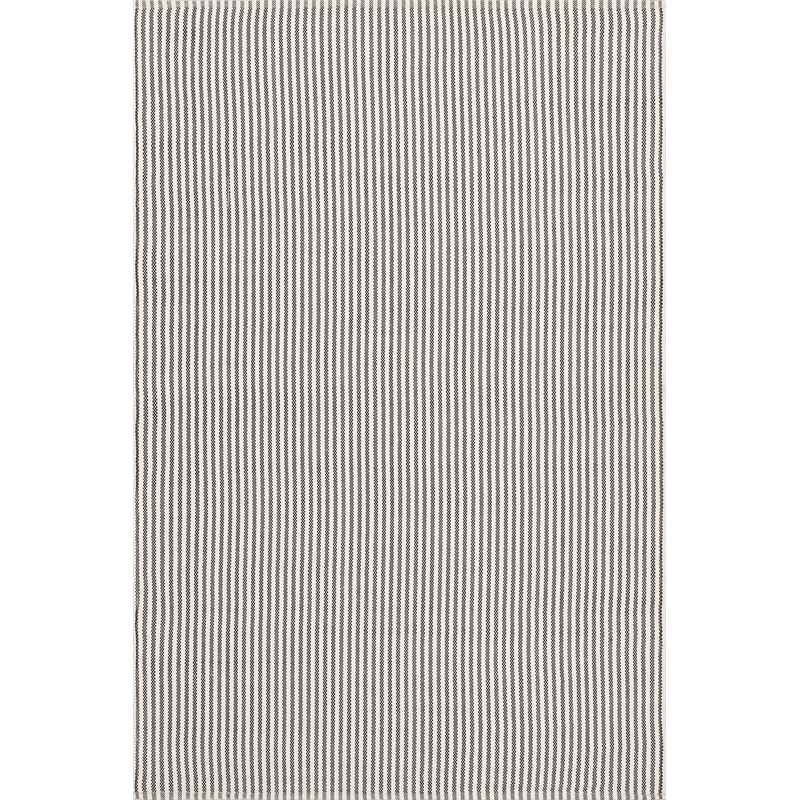 Pinstripe Handwoven Indoor/Outdoor Rug | Blue