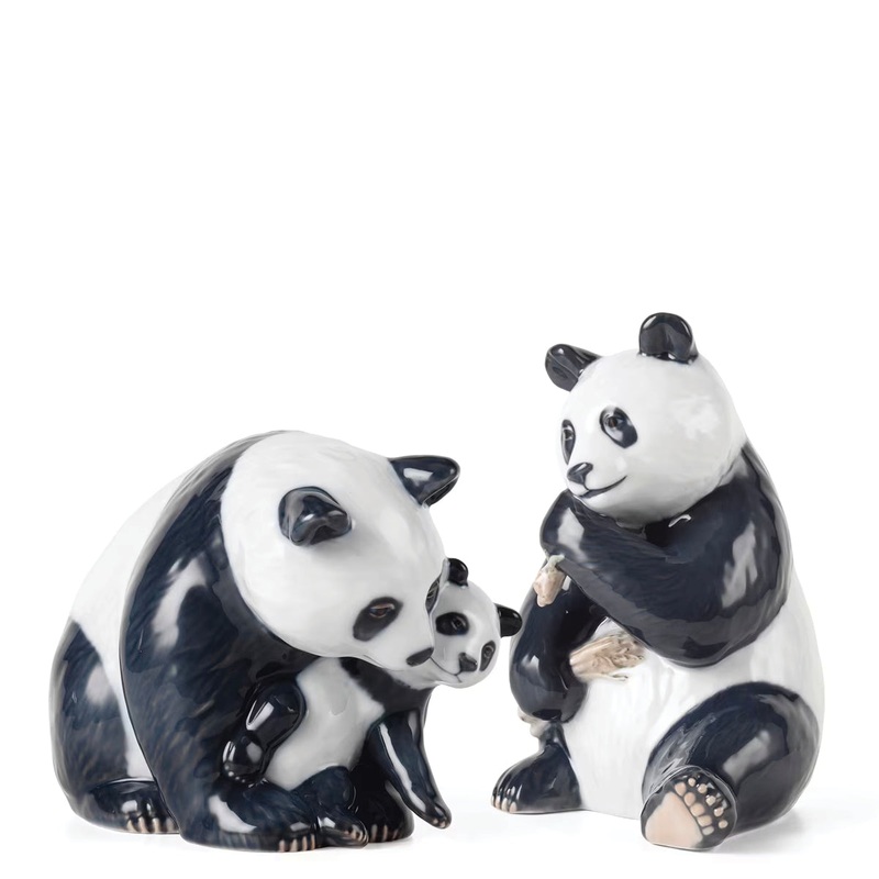 Royal Copenhagen Collectible Panda Bear, Two Variants