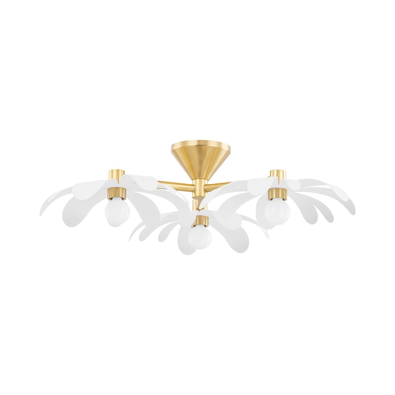 Twiggy Floral Semi Flush Mount Ceiling Light