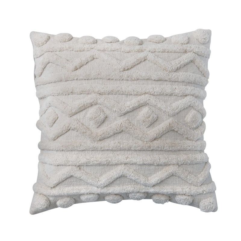 20″ Boho Square Cotton Slub Pillow