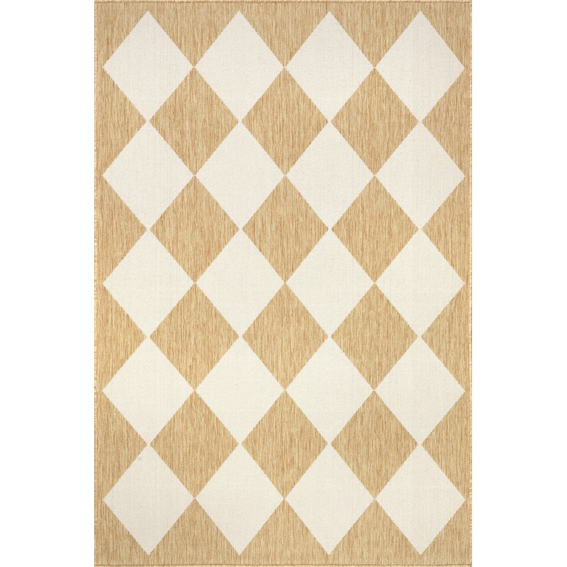 Adelaide Harlequin Indoor/Outdoor Rug | Tan