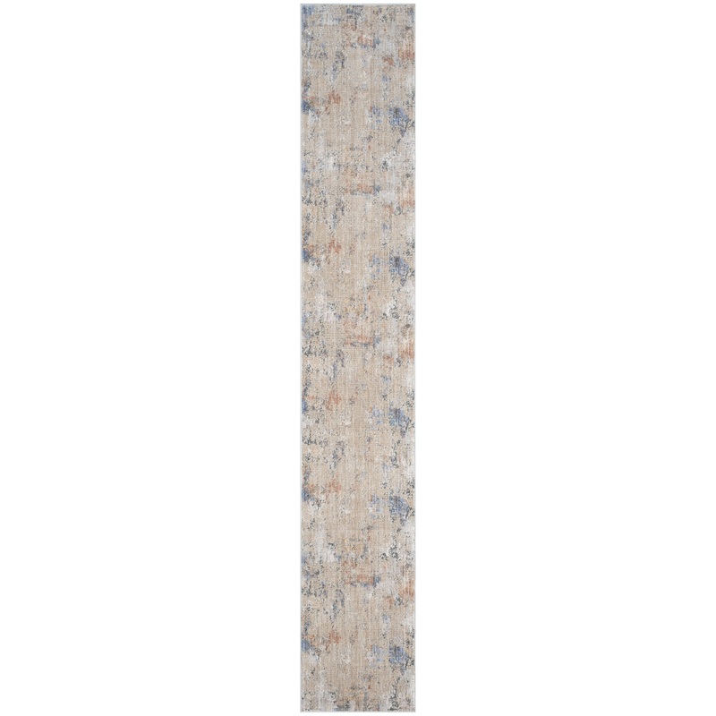 Nourison Abstract Hues 2’2″ x 12′ Beige Grey Modern Indoor Rug