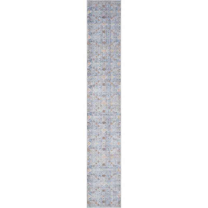 Nourison Elegant Heirlooms 2’2″ x 12′ Blue Ivory Vintage Indoor Rug