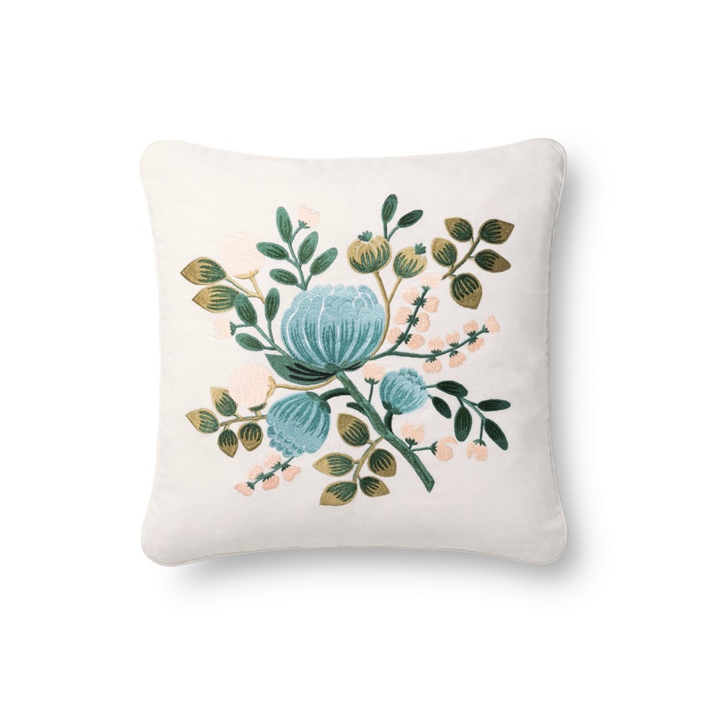 Rifle Paper Co. x Loloi Pillow | P6034 Blue / Multi