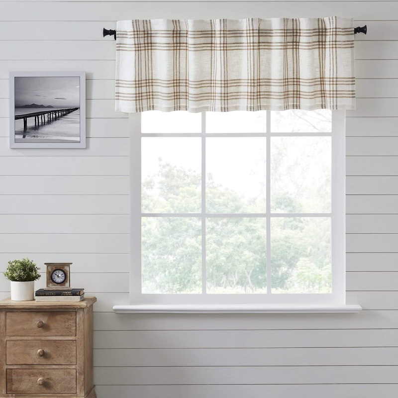 Wheat Plaid Valance 19×72