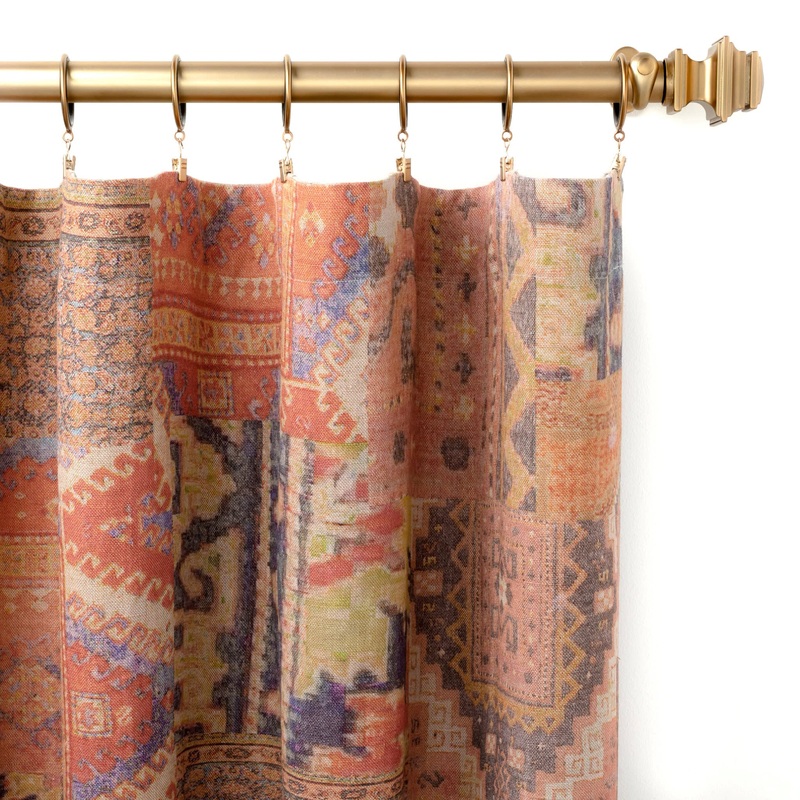 Anatolia Linen Curtain Panel | Orange