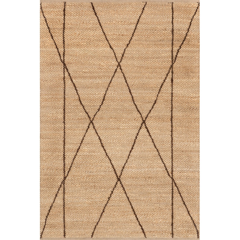 Augusta Abstract Lined Jute Rug | Natural