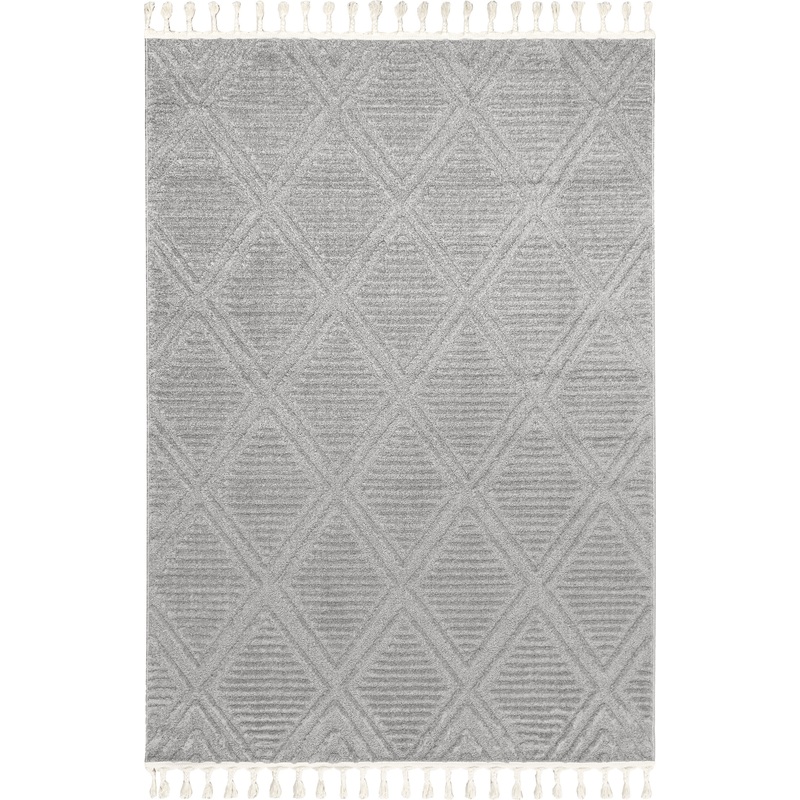 Balboa Textured Tile Rug | Grey