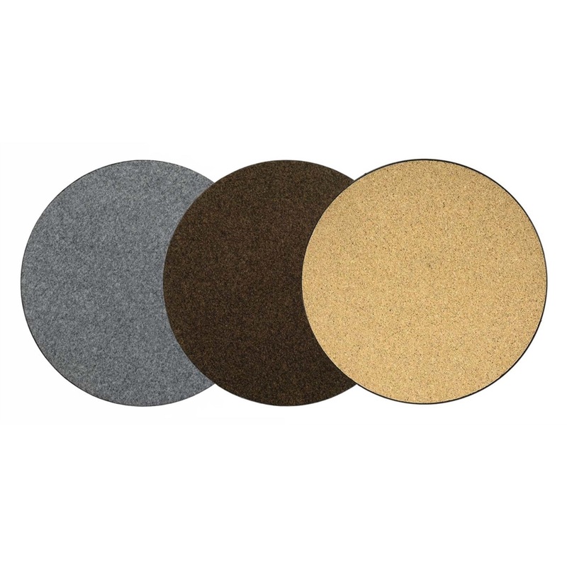 CWP Cork/Carpet Surface Protector/ Plant Saucer, Assorted Colors, 16″ (3 Pack)
