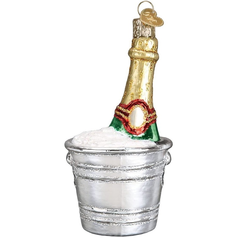 Old World Christmas Blown Glass Christmas Ornament, Chilled Champagne