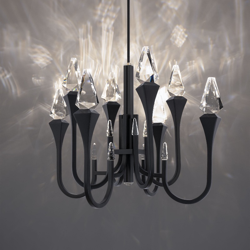 Schonbek Beyond BPD25534 Plumeria 8-lt 34″ LED Pendant, CCT Selectable