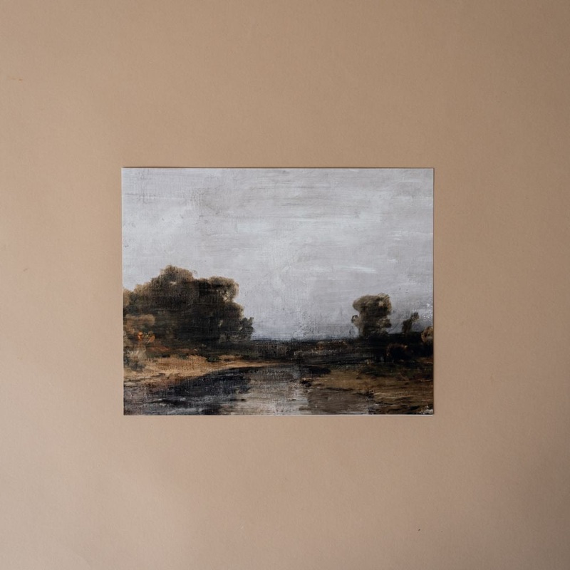 Stormy Skies Vintage Art Print